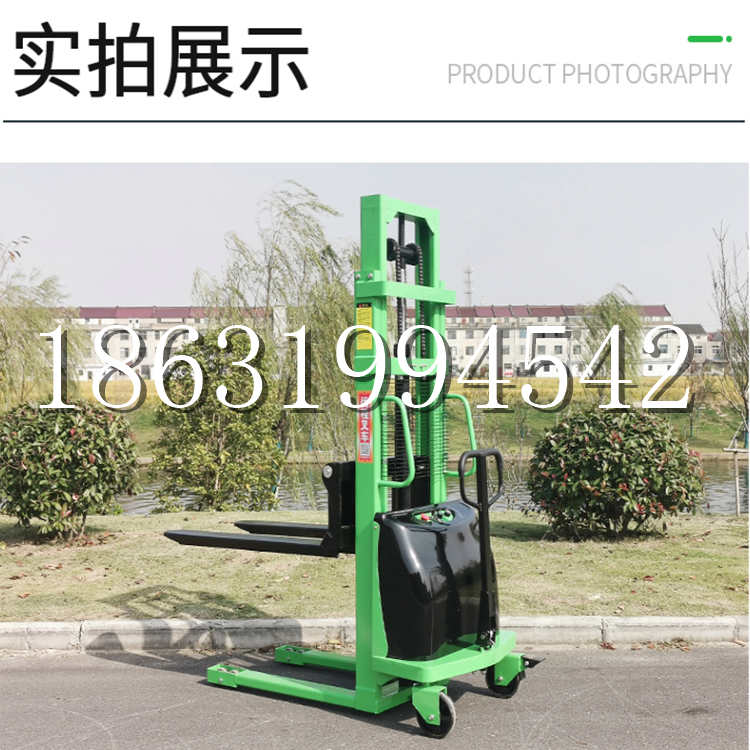 息县电动叉车堆高车液压铲车电瓶1吨2吨站驾步行式小型全自动叉车